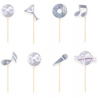 Pack 8 Picks Disco Prata