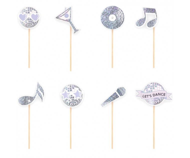 Pack 8 Picks Disco Prata