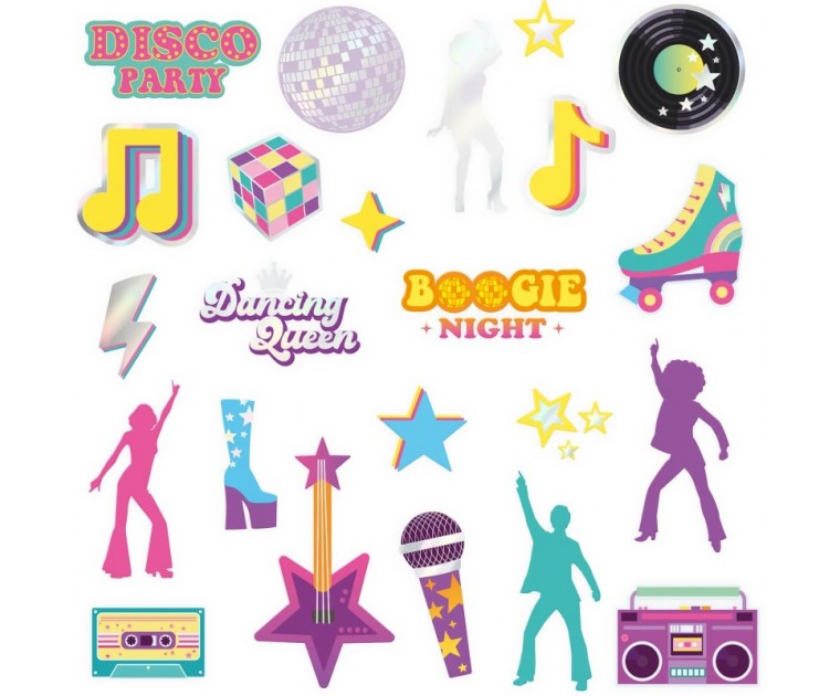 Tatuagens Temporárias Retro Disco