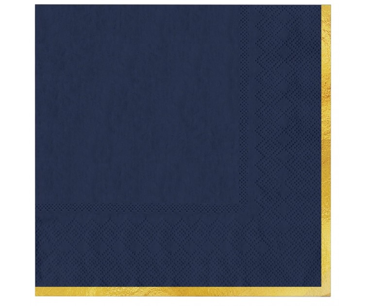 Guardanapos Navy Blue Lista Dourada
