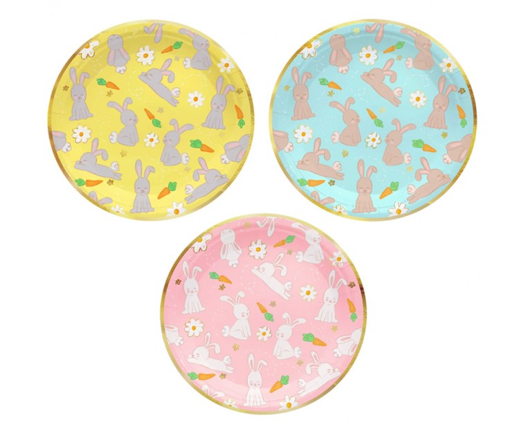 6 Pratos Coelhinhos Primavera