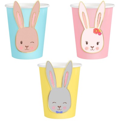 6 Copos Coelhinhos Primavera