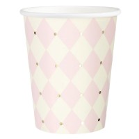 6 Copos Losangos Rosa