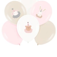 6 Balões Ursinho de Peluche Bebé 6 Balões Ursinho de Peluche Bebé