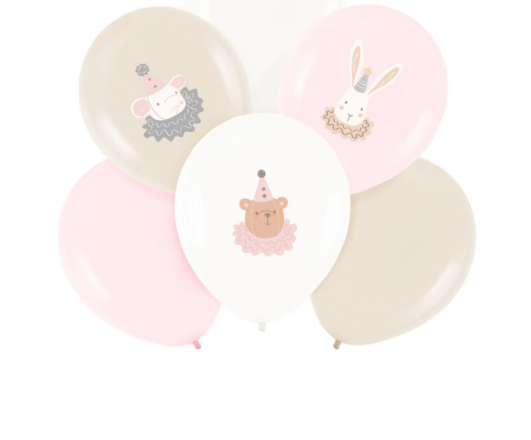 6 Balões Ursinho de Peluche Bebé 6 Balões Ursinho de Peluche Bebé