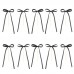 Conj. 10 Topos Lacinhos Pretos