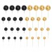 Topo Esferas Preto & Ouro
