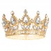 Coroa dourada c/ cristais prateados 10 cms Coroa dourada c/ cristais prateados 10 cms