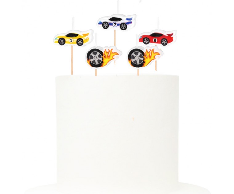 Conj. 5  Velas Carro Corrida