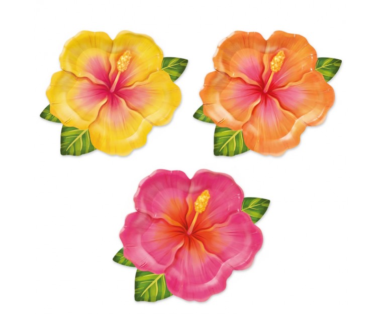 Prato flores tropicais Aloha