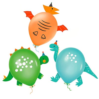 Conj 3 Balões Dinossauros