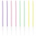 Conj, 8 velas pastel sortidas