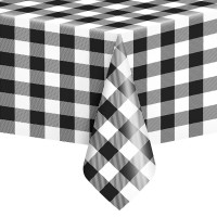 Toalha de mesa xadrez preta e branca Toalha de mesa xadrez preta e branca