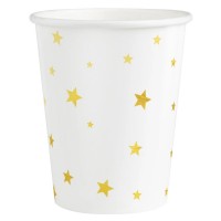 Copos Brancos Estrelas Douradas Copos Brancos Estrelas Douradas