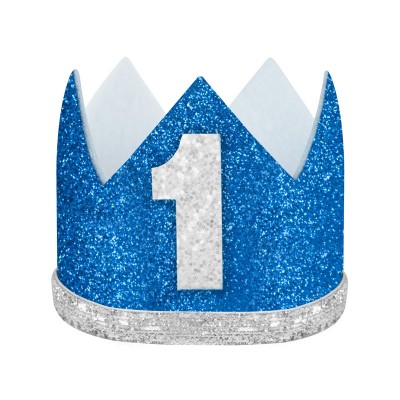 Coroa 1º Aniversário Azul 