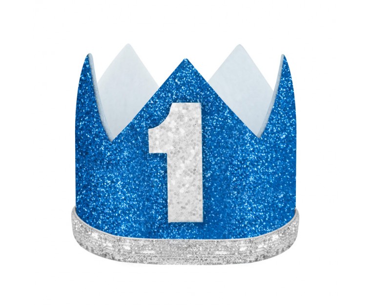 Coroa 1º Aniversário Azul 