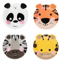 4 Pratos Animais Selva
