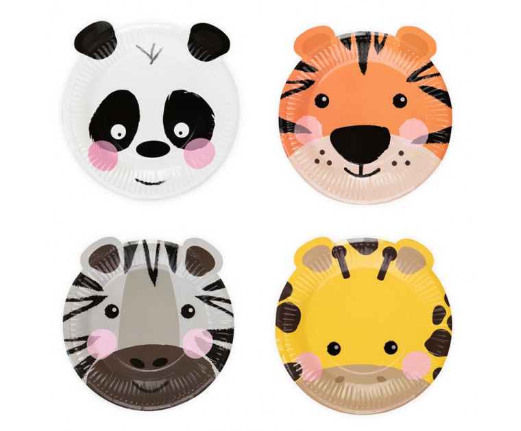 4 Pratos Animais Selva