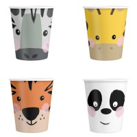 4 Copos Animais Selvagens