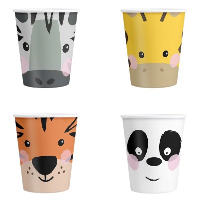 4 Copos Animais Selvagens