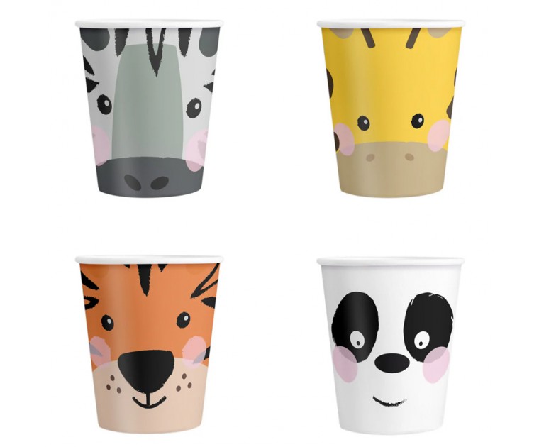 4 Copos Animais Selvagens