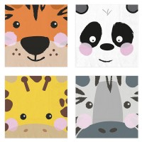 20 Guardanapos Animais Selvagens