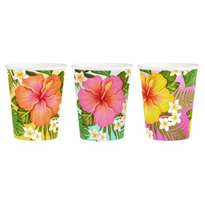 Copos Aloha Flores Tropicais