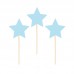 6 Toppers Cup Cakes Estrelas Azuis