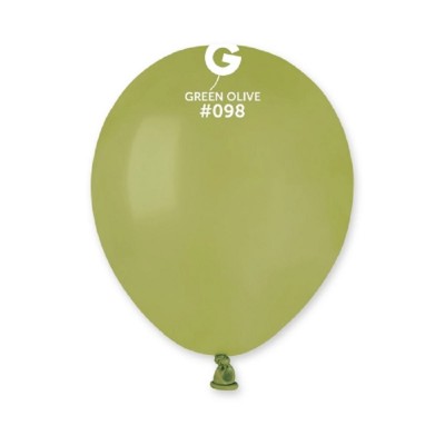 100 Balões Green Olive 13 cms