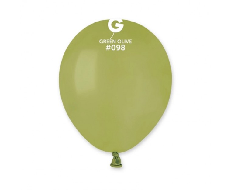 100 Balões Green Olive 13 cms