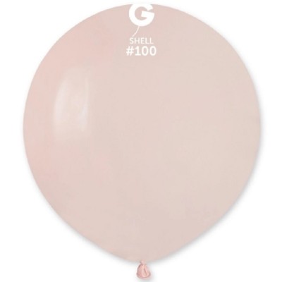25 Balões Branco Concha 48 cms