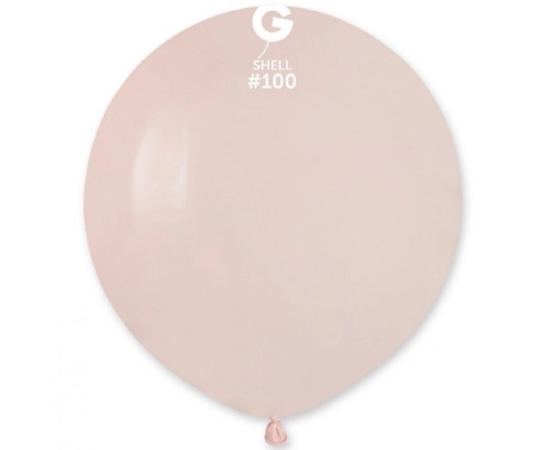 25 Balões Branco Concha 48 cms