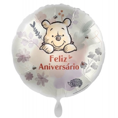 Balão Winnie the Pooh Feliz Aniversário