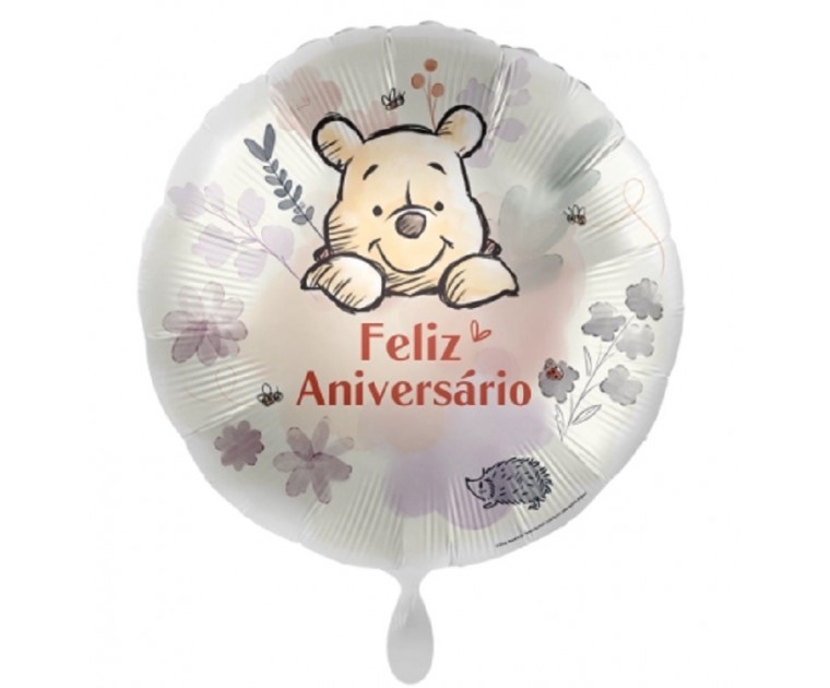 Balão Winnie the Pooh Feliz Aniversário