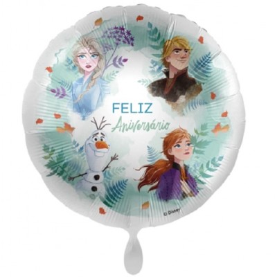 Balão Frozen Friends Feliz Aniversário