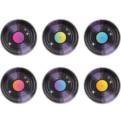 6 Pratos Retro Disco