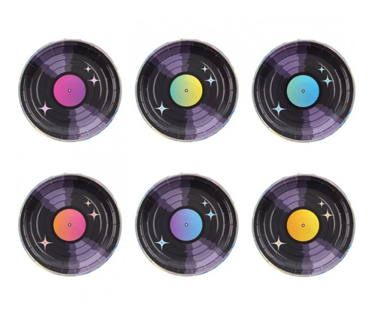 6 Pratos Retro Disco