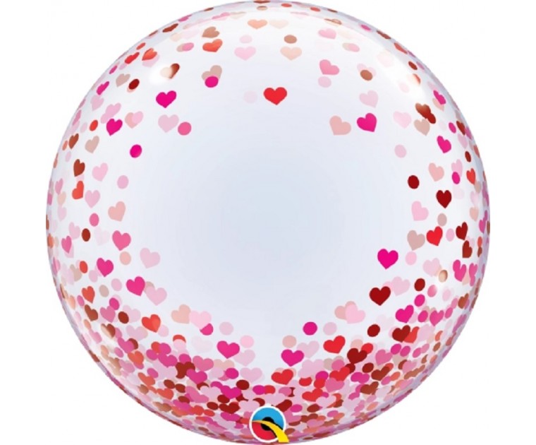 Bubble Corações Rosa e Vermelho