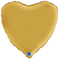 Balão Foil Coração Dourado Satinado