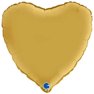 Balão Foil Coração Dourado Satinado