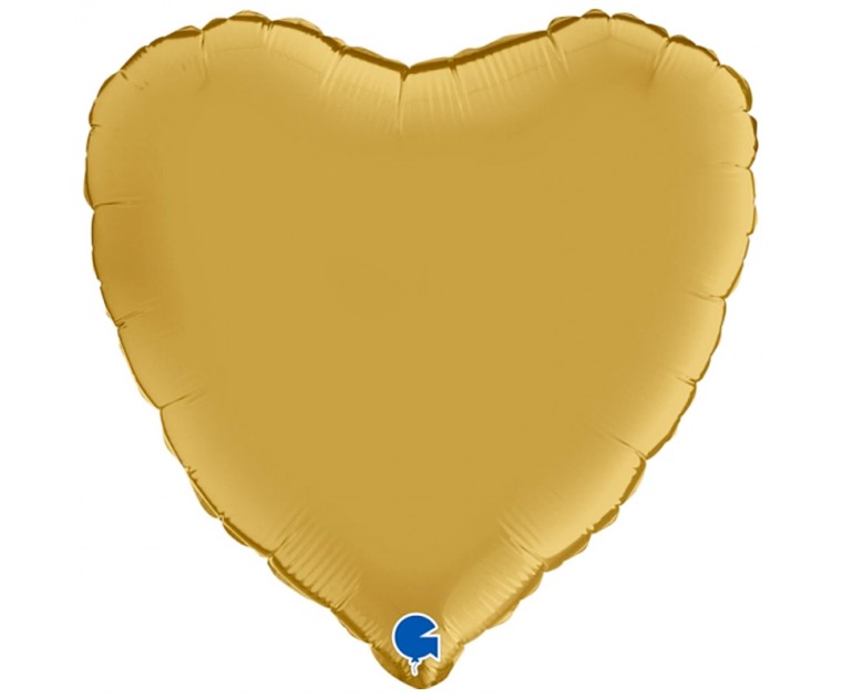 Balão Foil Coração Dourado Satinado