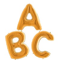 Balões Foil Letras Douradas 102cms