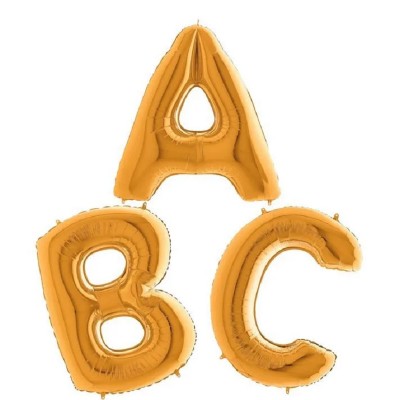 Balões Foil Letras Douradas 102cms
