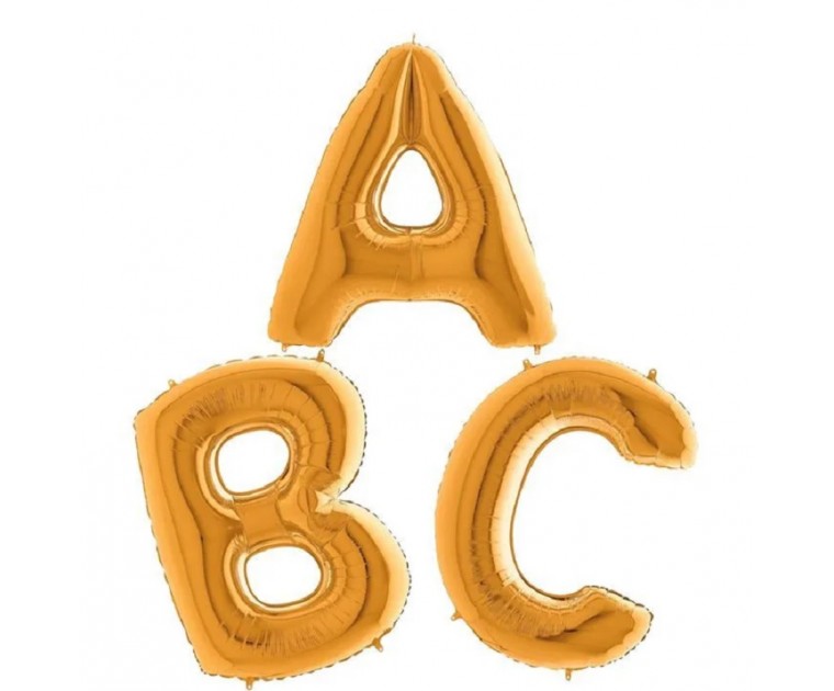 Balões Foil Letras Douradas 102cms