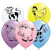 25 Balões Latex Animais da Quinta