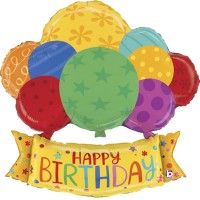Banner Balões Happy Birthday