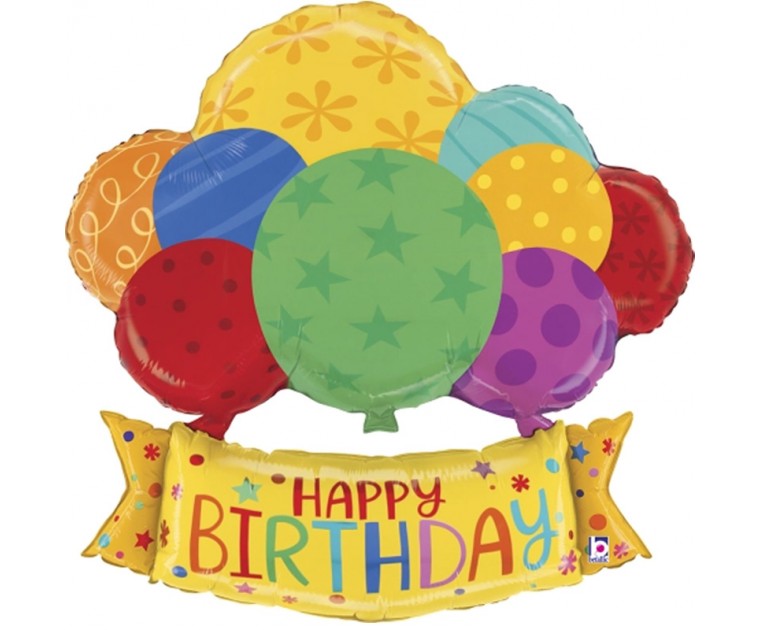 Banner Balões Happy Birthday