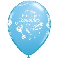 Balão Azul Primeira Comunhão