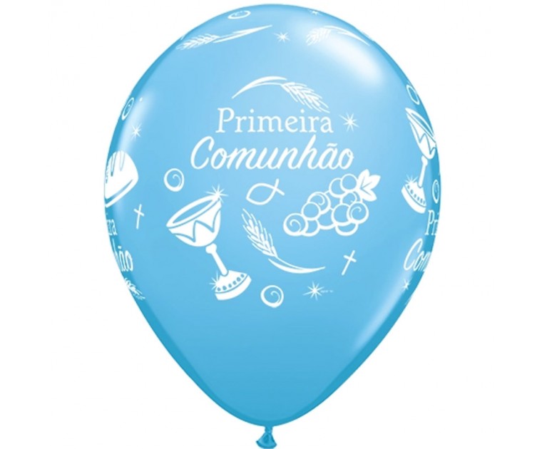 Balão Azul Primeira Comunhão