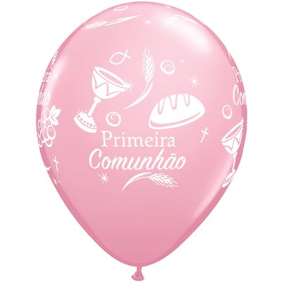 Balão Rosa Primeira Comunhão